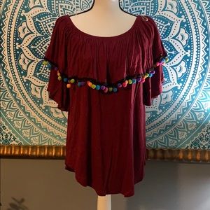 Wanna be Pom Pom top - L